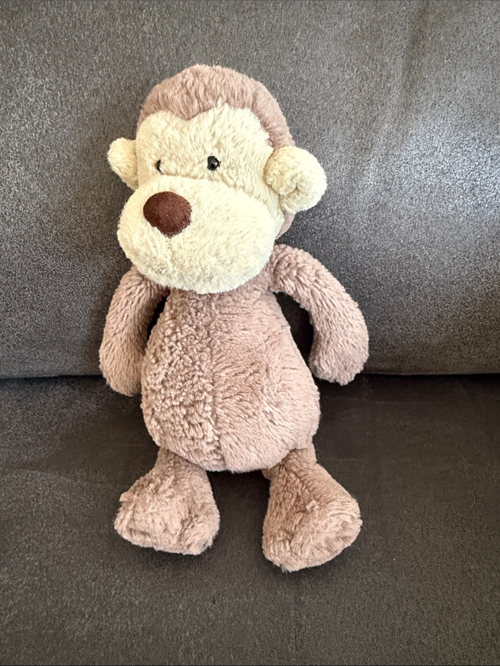Jellycat Bashful Monkey Plush Toy Brown Beige Stuffed Animal Small 9"